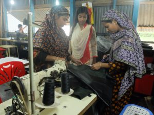 Women Workers are working in Bangladeshi Leather Company
